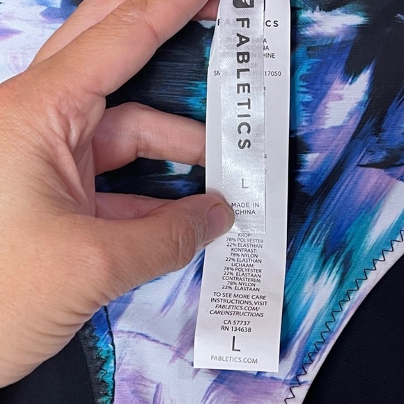 FABLETICS Olivia reversible bikini bottom monarch print black LARGE NWT - Picture 7 of 12